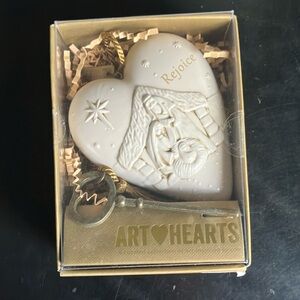 Demdaco Sculpted Heart Ornament with Key
